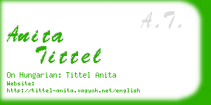 anita tittel business card